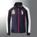 nouvelle collection ralph lauren veste sweat polo big polyester an crown 1887 bleu